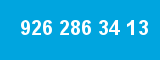 926 286 34 13 926 286 34 13